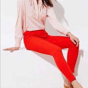 Loft Marisa skinny orange pants